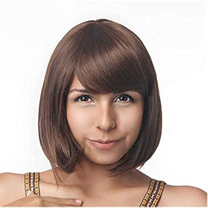 DILLARDS Natural Wig Short Hair Bobo Head Wholesale Oblique Bangs For Ladies - Image 1